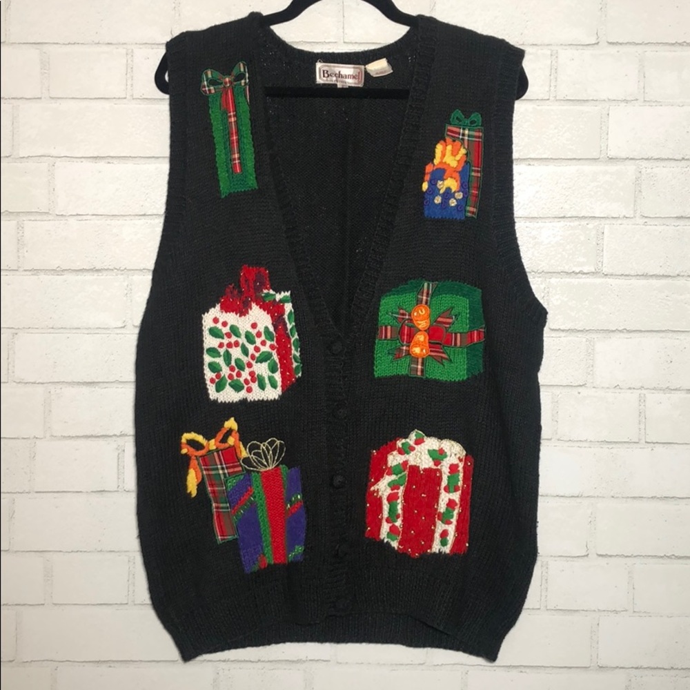 Ugly Christmas Sweater Embellished Vest